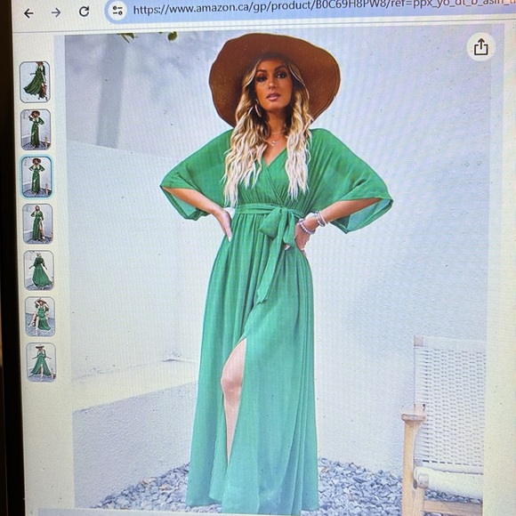 NWT plus XXL maxi dress green - Picture 15 of 16